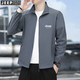 JEEP SPIRIT吉普防晒服男夏季宽松防晒衣轻薄夹克百搭休闲皮肤衣 深灰 M (110斤以内)