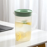 尚品宣印冷水壶凉白开茶花水壶大容量耐热冰箱家用饮用水容器柠檬水果汁杯 透明绿【大号2700ml】扎壶 耐高温塑料冷泡果茶凉水壶饮料桶