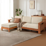 京东京造家居彼岸布艺沙发客厅大户型一体两用实木沙发床大三人位+贵妃