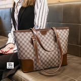 憧憬主义（VSOXS）时尚百搭托特包新款妈妈大容量七夕手提包包女包通勤女士OL单肩包 咖啡色（可代写贺卡）