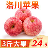 柒蜜 正宗洛川红富士苹果 当季新鲜采摘水果 礼盒装 75-80mm 3斤装