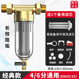 典丞自来水前置过滤器大流量家用自动反冲洗净水器铜全屋井水进水管塔除阻垢厨房地下井水净化家用品牌 经典款 +1个备用滤芯