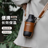 equra一克拉保温杯男学生高颜值大容量运动水杯户外男女士时尚便携杯子 mini黑 450ml