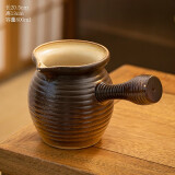 豪祥（HAOXIANG）侧把壶陶瓷奶茶罐罐冬天围炉煮茶具家用庭院木炭烧烤明火冲泡茶器 01罐罐茶壶 800ml