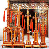 泰山祥云阁 桃木剑摆件木雕挂件桃木家居工艺品客厅开业礼品老人宝宝挂件 九龙1.3米带剑架1.4米