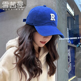 雪茜曼R字母软顶棒球帽女韩版简约显脸小显瘦百搭运动休闲ins鸭舌帽男女
