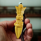 黄杨木雕刻金刚杵藏式法器把玩崖柏手把件客厅挂件摆件工艺品把件 黄杨木金刚杵（新款）