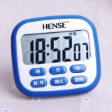 汉时（Hense) 24小时正倒计时器厨房定时器提醒器学生学习做题小闹钟时钟计时两用钟表 HT43 蓝色