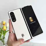 深非适用于三星W22手机壳折叠屏5G心系天下保护套SM-W2022商务全包防摔超薄韩版男女款保护壳皮套 W22【白色】心系天下-分体-皮套