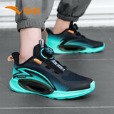 安踏儿童运动鞋秋季乘风网面透气新款6-16岁男童跑步鞋 绿色 33 内长20.5cm