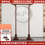 获程新中式仿古实木衣帽架卧室落地衣架酒店民宿古典秀禾服装店挂衣架 【复古色】120*170