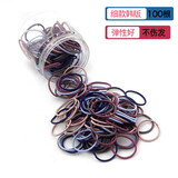 俏格格不伤发盒装儿童橡皮筋宝宝扎发头绳可爱小号发绳卡通公主发饰头饰 螺纹款韩色100根