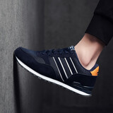 德尔加多（Delocrd）品牌直邮】冬季新款休闲男鞋情侣户外旅游鞋运动跑步鞋 2018深蓝--网面 39码