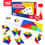 TOI儿童七巧板拼图玩具早教开发英语卡片幼儿园教具教育玩具3-4-5-6岁宝宝男孩玩具女孩生日礼物