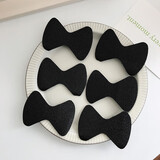 清晨的星星粘头刘海发帖女碎发魔法贴简约黑色魔术成人发粘头饰神器网红新款 简约蝴蝶结6件套