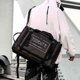 布兰奴（BULANNU）情人节双肩包书包女ins风潮牌男高中大学生背包多功能斜挎旅行包 黑色