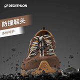 迪卡侬（DECATHLON）登山鞋男户外防滑凉鞋夏季透气耐磨轻便徒步鞋溯溪鞋洞洞鞋 朱古力色-防撞款-NH500 44