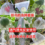 皓鑫水果套袋果实网袋番茄葡萄无花果草莓防虫防鸟保护袋透气网套小型 9*12厘米/5个
