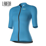 兰帕达丹青短袖lameda 防紫外线抗菌骑行服短袖男女士自行车上衣服装备 女士上衣-蓝色 XS