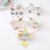 添艾奕生纯棉婴儿三角巾新生宝宝口水巾男童帅气围巾防水女公主款秋冬围嘴 双层纯棉（乖宝系列）5条装