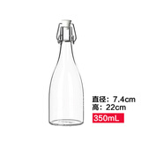 喜碧(scybe)无铅玻璃瓶泡酒瓶酿酒玻璃红酒瓶空瓶酵素白酒瓶带盖葡萄酒瓶子 350ml单只