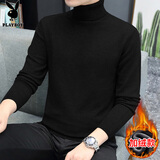 花花公子（PLAYBOY）毛衣男高领秋冬季针织衫男士外套男装保暖打底衫线衣服