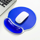 WOMT硅胶腕托鼠标垫 WD202透明蓝 人体工学 防污耐磨 PU皮亲肤护腕 办公护腕 防滑顺滑 Q弹手感 蓝色