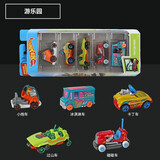 风火轮小车火辣小跑车合金赛车赛道轨道竞速弹射车男孩玩具兰博基尼模型 游乐园主题5辆 GHP49