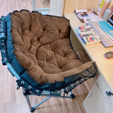 懋仪懒人椅宿舍椅子简约现代寝室卧室电脑椅创意单人沙发椅休闲靠背椅 雷达椅 深咖啡