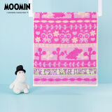 姆明（MOOMIN） 长绒棉毛巾 A类毛巾单条装 纯棉洗脸巾 柔软吸水洗澡巾 花朵面巾 郊游毛巾粉色-47-1102120 34*80cm