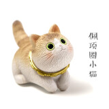 本宫好物故宫趴趴猫桌面摆件办公猫咪汽车装饰手办文创女生日礼物 佩项圈小猫