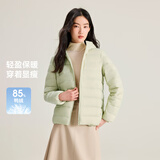 雪中飞秋冬新款羽绒服短款羽绒服女连帽时尚轻薄轻便羽绒服保暖 X-瓷秘绿|4687 XL 175/100B