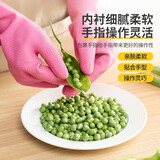 家の物语（KATEI STORY）韩国进口手套洗碗家务洗碗手套洗衣服橡胶手套厨房防水加长耐用型 性橡胶手套小码（不带挂钩） 1双