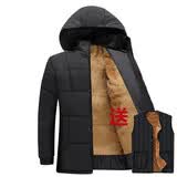 卡度顿中老年棉服男冬季爸爸装加绒加厚外套男连帽宽松保暖中长款棉衣 黄毛内胆+马甲 XL