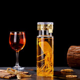 琉阳泡酒瓶高硼硅泡酒瓶小酒瓶空酒瓶玻璃酒瓶子泡药酒泡酒玻璃瓶 1斤装大口1个（无底座）0.5L