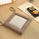 柴扉園 日式家用坐垫榻榻米的坐垫餐椅垫飘窗垫地板垫办公室座椅垫 咖啡边+米白色 45cm