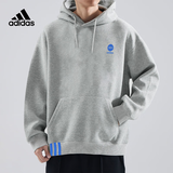 阿迪达斯 （adidas）NEO卫衣男装女装新款运动服连帽休闲套头衫IK2456 灰色 M