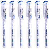 晨光（M&G） 中性水笔可爱款米菲兔0.38mm芯全针管学生用小清新透明中小学生签字笔MF2018 蓝色6支