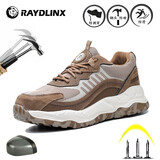 RAYDLINX雷顿劳保鞋男钢包头防砸防刺穿轻便耐磨安全鞋工作鞋透气工地耐穿 F23米色（防砸防刺穿) 42