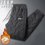 JEEP SPIRIT吉普运动裤男秋冬羊羔绒棉裤保暖长裤加厚休闲裤 灰色束脚 3XL