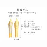 栢利图钢笔通用笔尖通用各大品牌钢笔替换笔尖通用款英雄钢笔头耗材配件 大明尖33MM-2枚装 0.5mm（直尖） 若无法确定型号 请联系客服 明