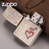 ZIPPOzippo煤油打火机韩版 古银红心ZBT-1-1 永远的 爱FOREVER LOVE