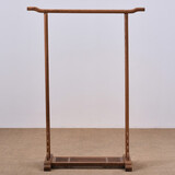 寻古红木家具非洲鸡翅木（学名：非洲崖豆木）卧室落地实木衣帽架简约中式室内鞋柜挂衣架可拆卸 长79(总长106)*宽38*高144cm