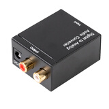 龙麒 数字光纤同轴转模拟音频转换器 适用于小米海信电视盒子功放SPDIF转2莲花头音响转换线 光纤/同轴转模拟