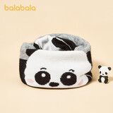 巴拉巴拉儿童围巾男童女童可爱萌趣时尚婴儿冬季新款保暖宝宝围脖 黑白色调00391 110cm