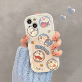 范塔希 蓝光可爱叮当猫苹果14promax手机壳iphone13硅胶12软壳动漫哆啦A梦苹果16promax全包防摔男女 蓝光 满屏叮当猫 iPhone15