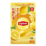 立顿（Lipton）花草果粒水果茶 白桃芒果西柚茉莉荔枝红茶 三角茶包袋泡茶 柠檬红茶1.8g*15包