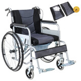 亿佰康轮椅折叠轻便小巧老年人轮椅带坐便器便携老人残疾人手推车