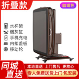 麻将机全自动折叠两用四口麻将桌家用取暖智能电动低音深圳广州 带盖板折叠—咖啡色（包安装）