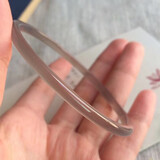 细条冰种玉髓手镯 冰种冰灰玛瑙叮当镯 女士玉手环原色炫石为玉线镯 60mm-61mm